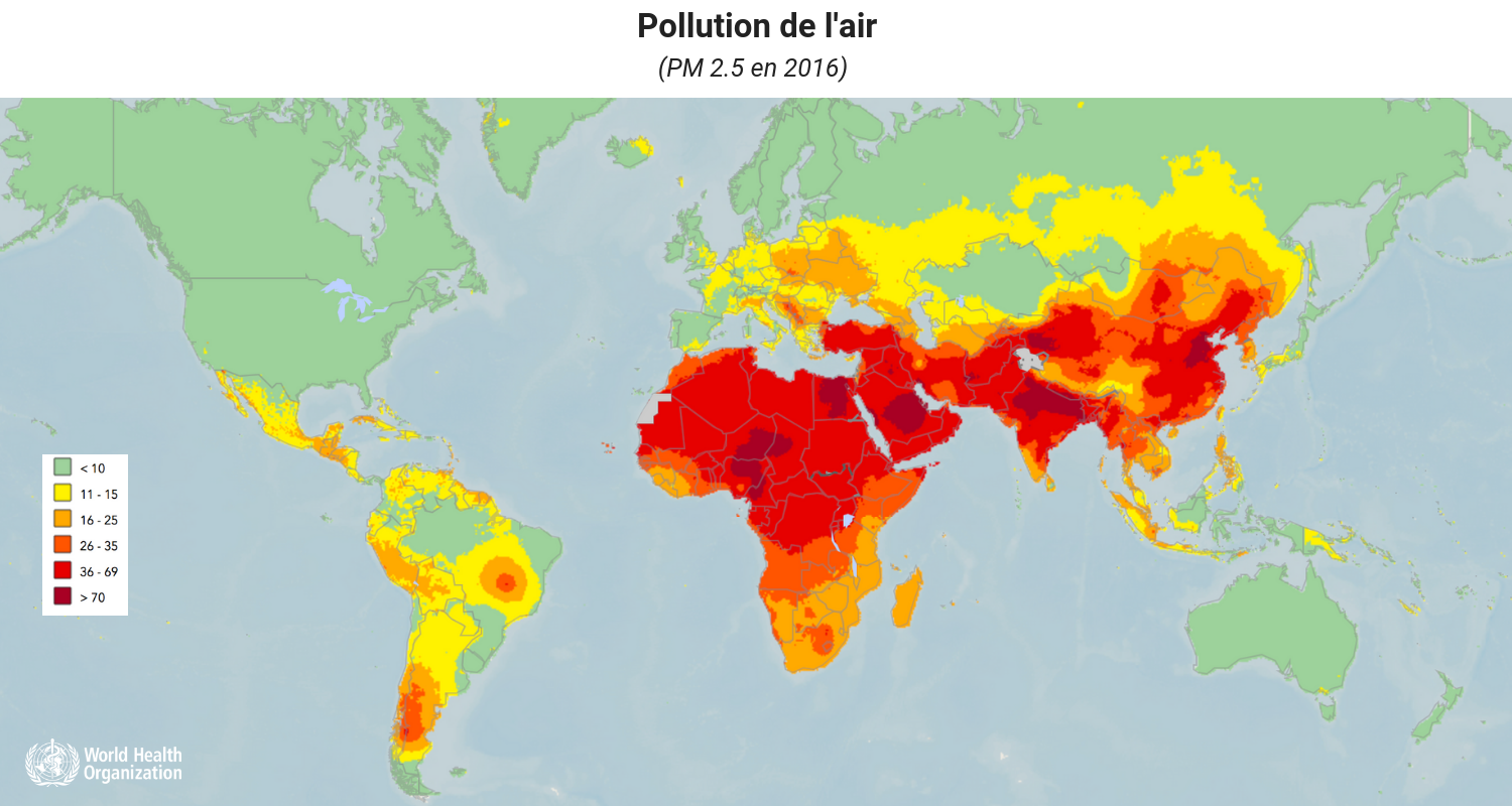 Pollution de l'air DANS LE MONDE oms