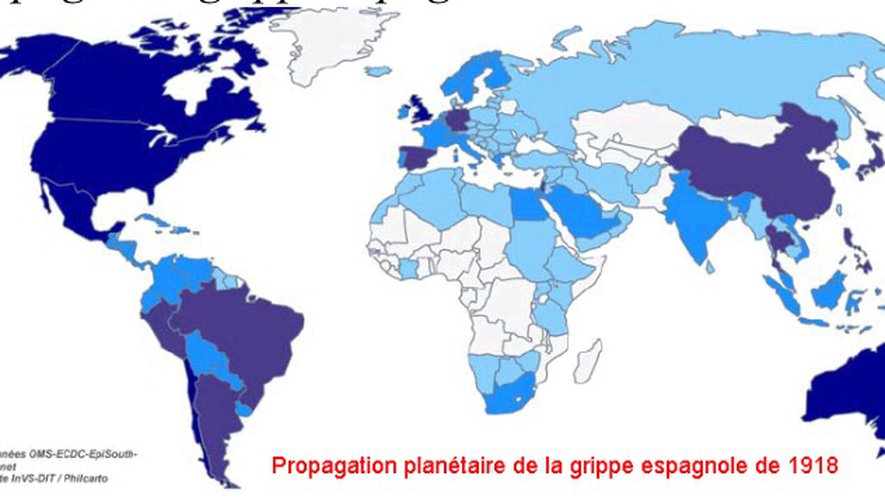 Propagation grippe espagnole