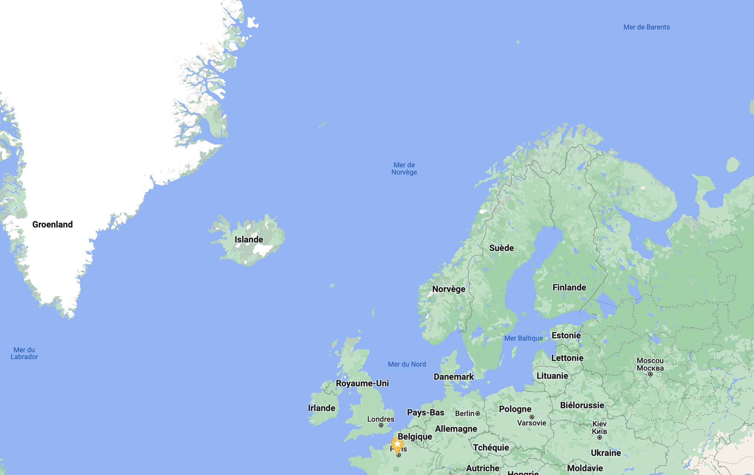 Carte Russie Finlande Norvège Suède